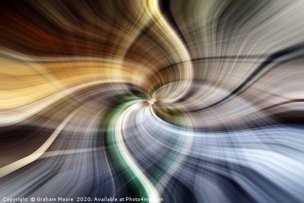 Abstract twirl effect from building interior Picture Board by Graham Moore