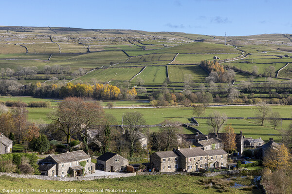 Kilnsey village in Wharfedale North Yorkshire Picture Board by Graham Moore