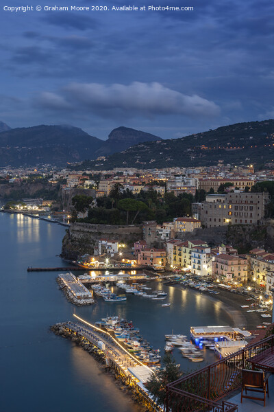 Sorrento evening Picture Board by Graham Moore