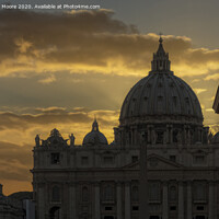 Buy canvas prints of St Peters Basilica at sunset by Graham Moore