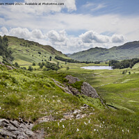 Buy canvas prints of Blea Tarn from Side Pike by Graham Moore