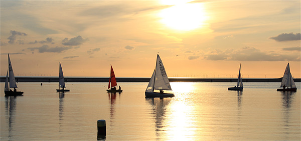 Sailing boats in West Kirby Framed Mounted Print by Paul Farrell Photography