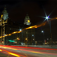 Buy canvas prints of Liverpool light trails by Paul Farrell Photography