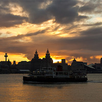 Buy canvas prints of Mersey Ferry Sunrise by Paul Farrell Photography