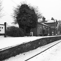 Buy canvas prints of Snowy Hadlow Road railway station by Paul Farrell Photography