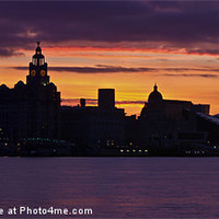 Buy canvas prints of Liverpool skyline sunrise by Paul Farrell Photography