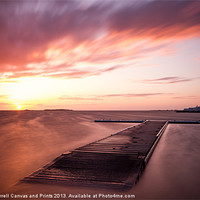 Buy canvas prints of West Kirby marine lake sunset by Paul Farrell Photography