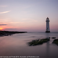 Buy canvas prints of New Brighton long sunset by Paul Farrell Photography
