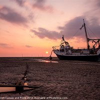 Buy canvas prints of Meols beach sunset by Paul Farrell Photography