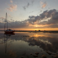 Buy canvas prints of Meols reflections by Paul Farrell Photography