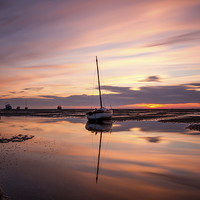 Buy canvas prints of Long sunset at Meols by Paul Farrell Photography