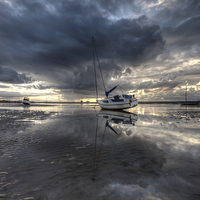 Buy canvas prints of A very moody Meols by Paul Farrell Photography