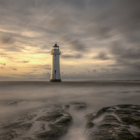 Buy canvas prints of A portrait of Perch Rock lighthouse by Paul Farrell Photography