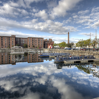 Buy canvas prints of Albert Dock reflections by Paul Farrell Photography
