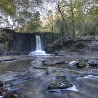 Buy canvas prints of Wepre park waterfall by Paul Farrell Photography