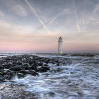 Buy canvas prints of Perch rock at sunrise by Paul Farrell Photography