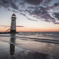 Buy canvas prints of Talacre at dusk by Paul Farrell Photography