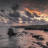Buy canvas prints of  Anglesey sunset HDR by Paul Farrell Photography
