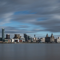 Buy canvas prints of  Liverpool skyline (long exposure) by Paul Farrell Photography