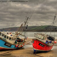 Buy canvas prints of Newquay Fishing Boats by Martin Chambers