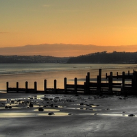 Buy canvas prints of Amroth Dusk by Martin Chambers