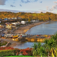Buy canvas prints of View over Saundersfoot by Martin Chambers