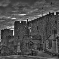 Buy canvas prints of Pembroke Castle at Dusk by Martin Chambers