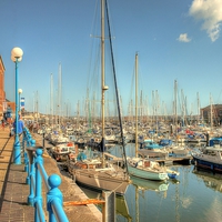 Buy canvas prints of Nelson Quay Milford Haven Marina by Martin Chambers