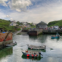 Buy canvas prints of Porthgain Harbour, Pembrokeshire by Martin Chambers