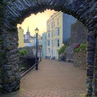 Buy canvas prints of  Through the Arch at Dusk by Martin Chambers