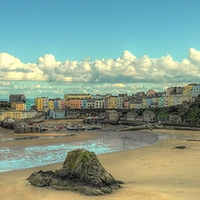 Buy canvas prints of Tenby Panorama by Martin Chambers