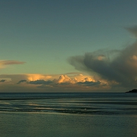 Buy canvas prints of  Storm Clouds Over The Gower by Martin Chambers