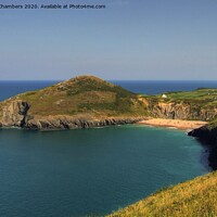 Buy canvas prints of Mwnt Beach and Headland, Ceredigion  by Martin Chambers
