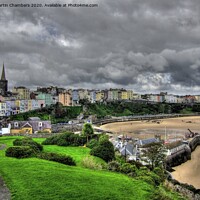 Buy canvas prints of Grey Skies over Tenby by Martin Chambers