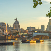 Buy canvas prints of Thames Sunrise by James McKenzie
