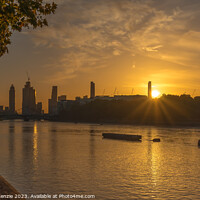 Buy canvas prints of Sunrise On The River Thames London by James McKenzie