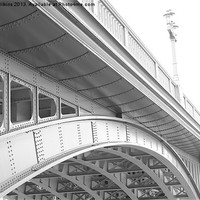 Buy canvas prints of The lines of Southwark Bridge by David Wilkins
