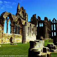Buy canvas prints of The Ruins of Whitby Abbey by Sarah George