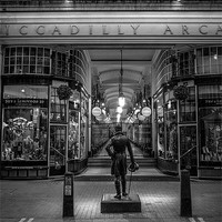 Buy canvas prints of Piccadilly Arcade at night by Robin East