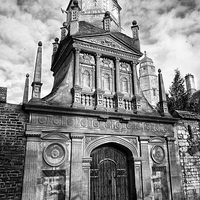 Buy canvas prints of  Cambridge University in mono by Robin East