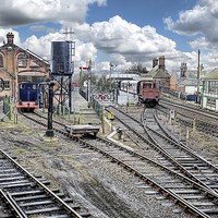 Buy canvas prints of  Old Trains at the Old Train station by Robin East