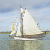 Buy canvas prints of  Classic Yacht on the River Blackwater by Robin East