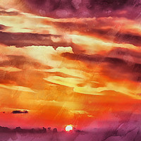 Buy canvas prints of Purple sunset by Michael Goyberg