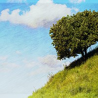 Buy canvas prints of The tree on the hill (var 2) by Michael Goyberg