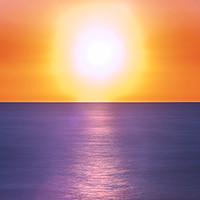 Buy canvas prints of Incredible sunset over sea by Michael Goyberg