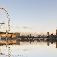 Buy canvas prints of Thames-side Reflections by michael perry