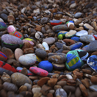 Buy canvas prints of Painted Pebbles by Karen Magee