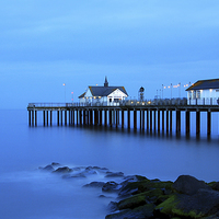 Buy canvas prints of Slow Shutter Southwold by Karen Magee