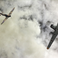 Buy canvas prints of Dogfight by Jason Green