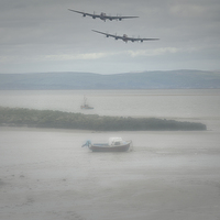 Buy canvas prints of  Lancasters in the Mist by Jason Green